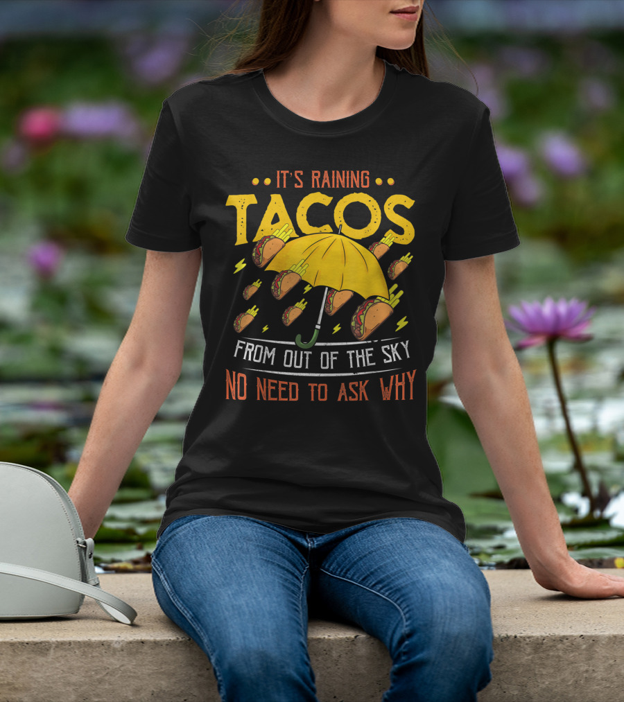 It's Raining Tacos From Out Of The Sky No Need To Ask Why T-Shirt