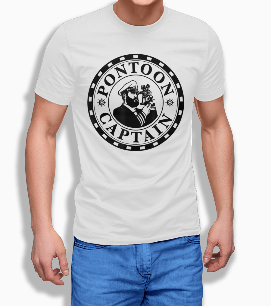 Pontoon Captain Nautical Navigator T-Shirt