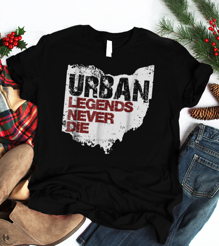 Urban Legends Never Die Ohio State Map T-Shirt