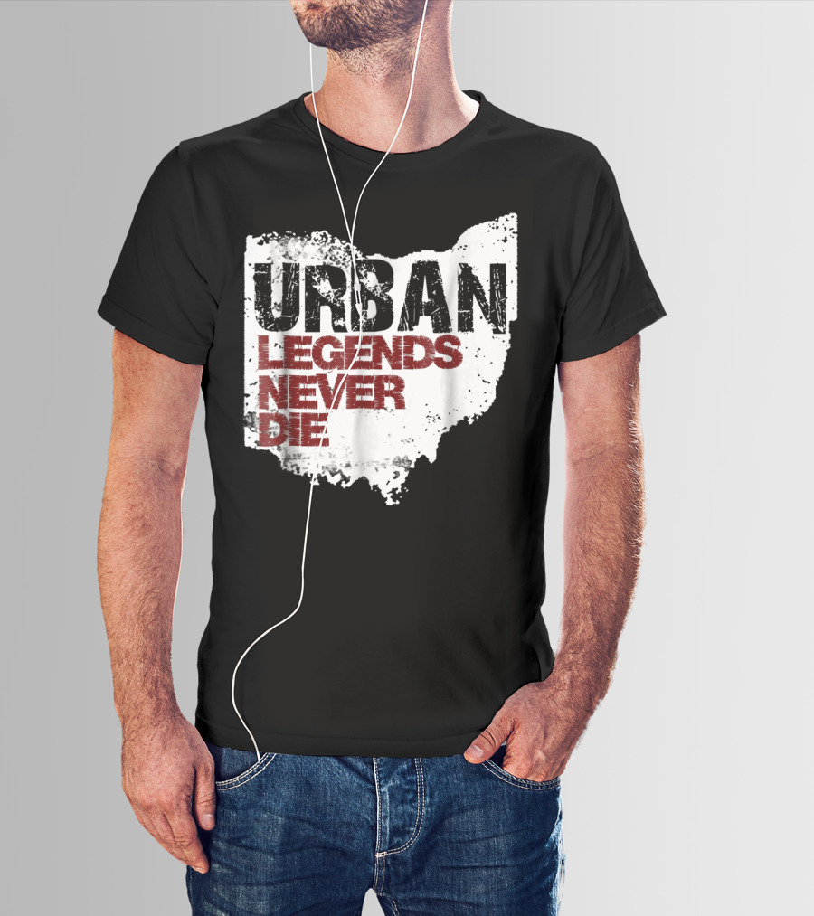 Urban Legends Never Die Ohio State Map T-Shirt