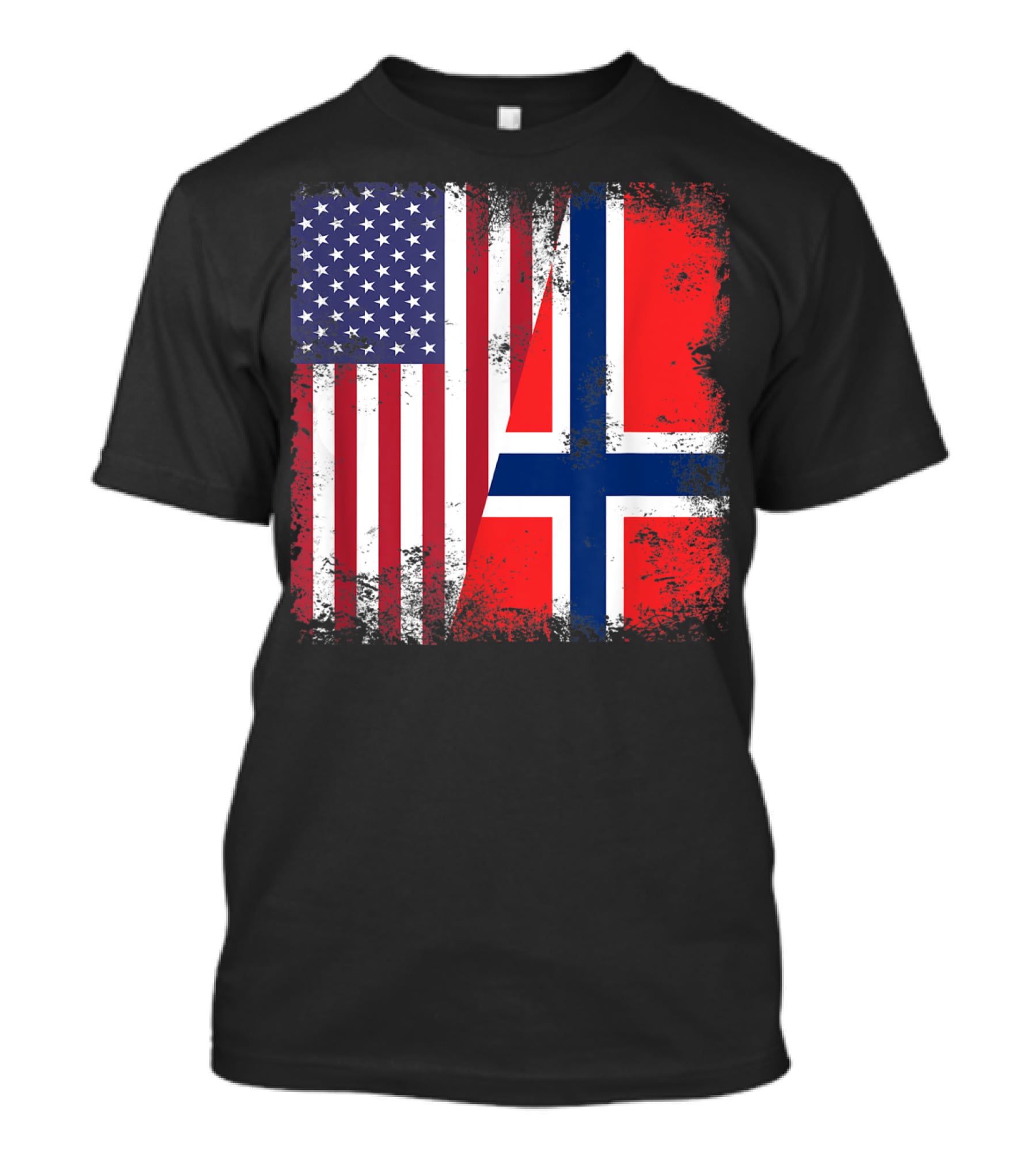 USA Norway Half Flag T-Shirt