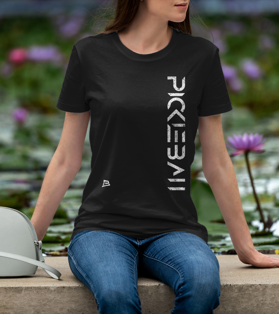 Pickleball Live Distressed Premium Fit White Text With Small T-Shirt