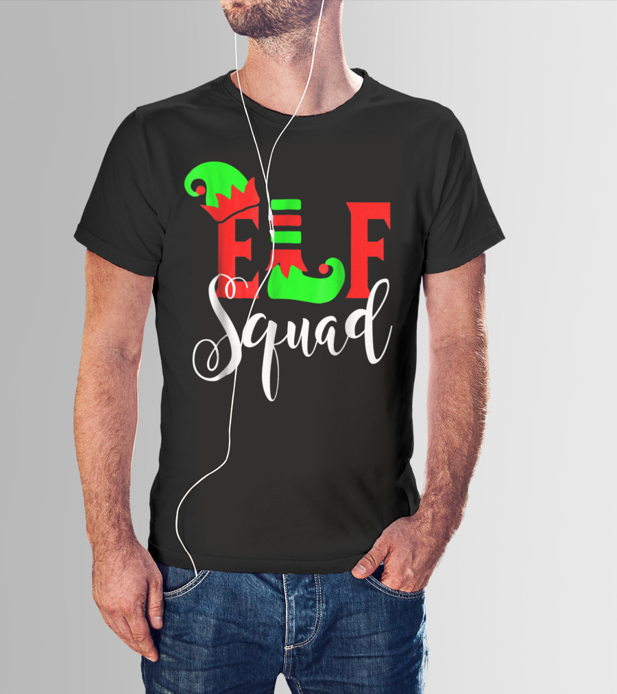 Elf Squad Festive Holiday Family T-Shirt