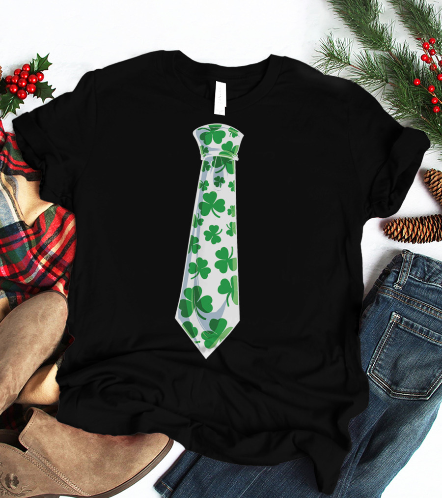 Shamrock Clover Tie St. Patrick's Day T-Shirt