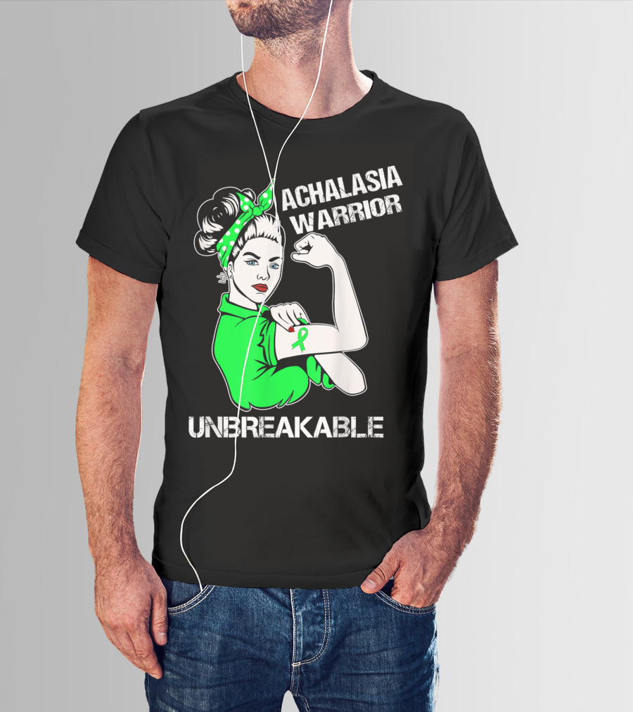 Achalasia Warrior Unbreakable Strong Woman Rosie T-Shirt