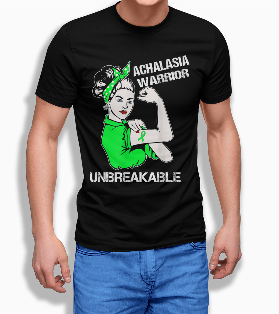 Achalasia Warrior Unbreakable Strong Woman Rosie T-Shirt