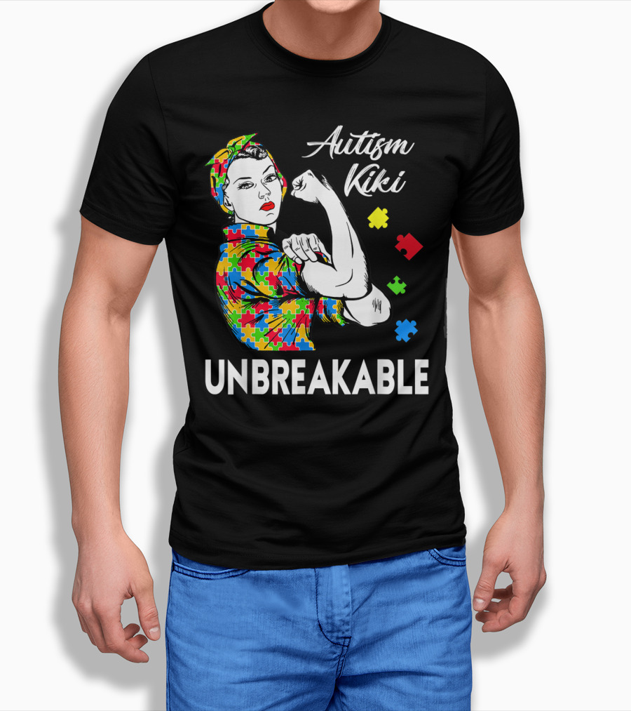Autism Kiki Unbreakable Puzzle Piece Awareness Iconic T-Shirt