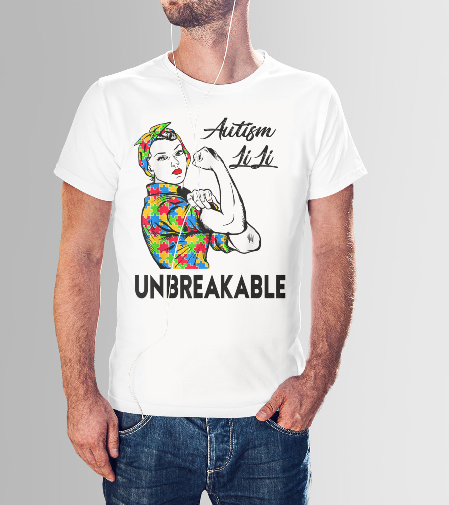 Autism LiLi Unbreakable Puzzle Pattern Empowerment T-Shirt