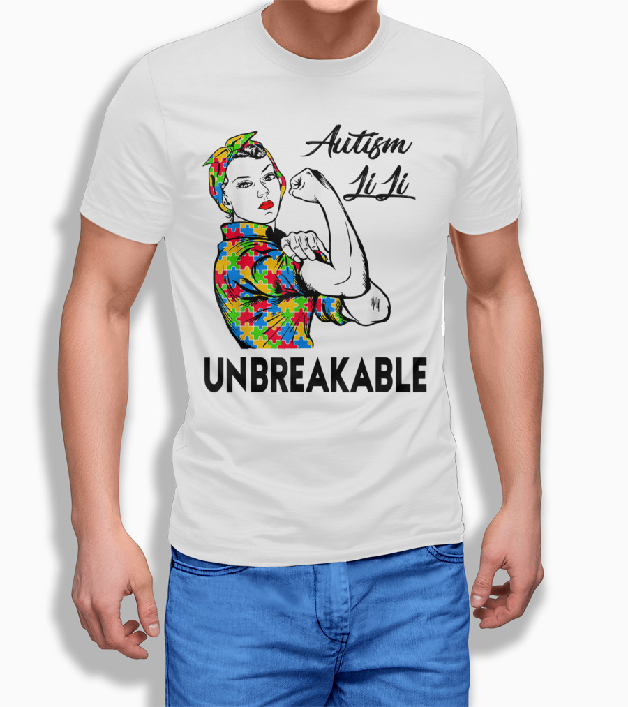 Autism LiLi Unbreakable Puzzle Pattern Empowerment T-Shirt