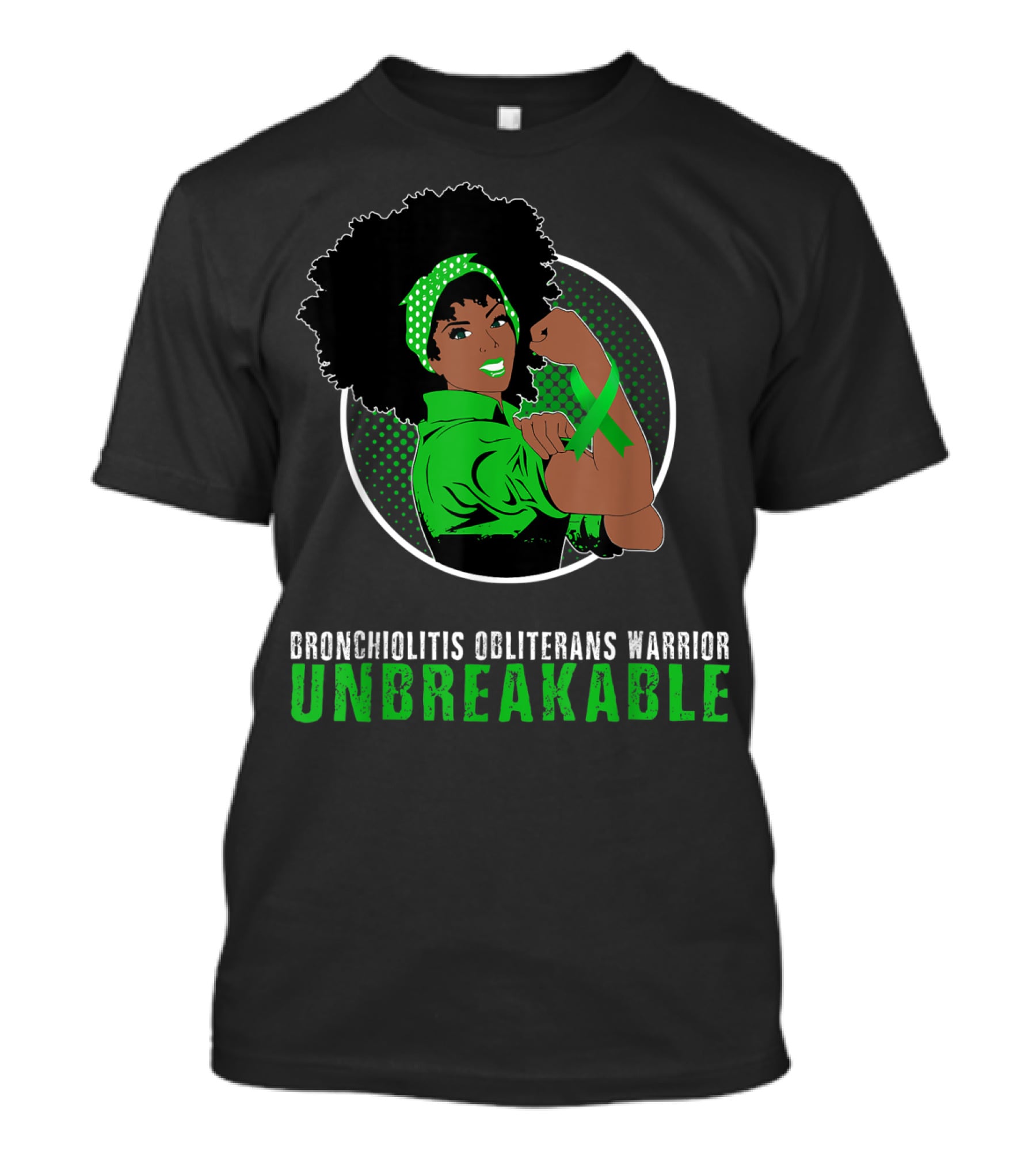 Unbreakable Black Girl Bronchiolitis Obliterans Warrior T-Shirt