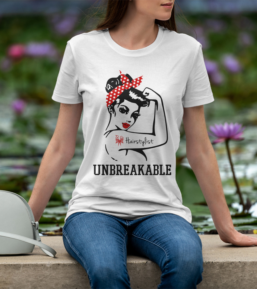 Hairstylist Unbreakable Retro Style Rosie The Riveter T-Shirt