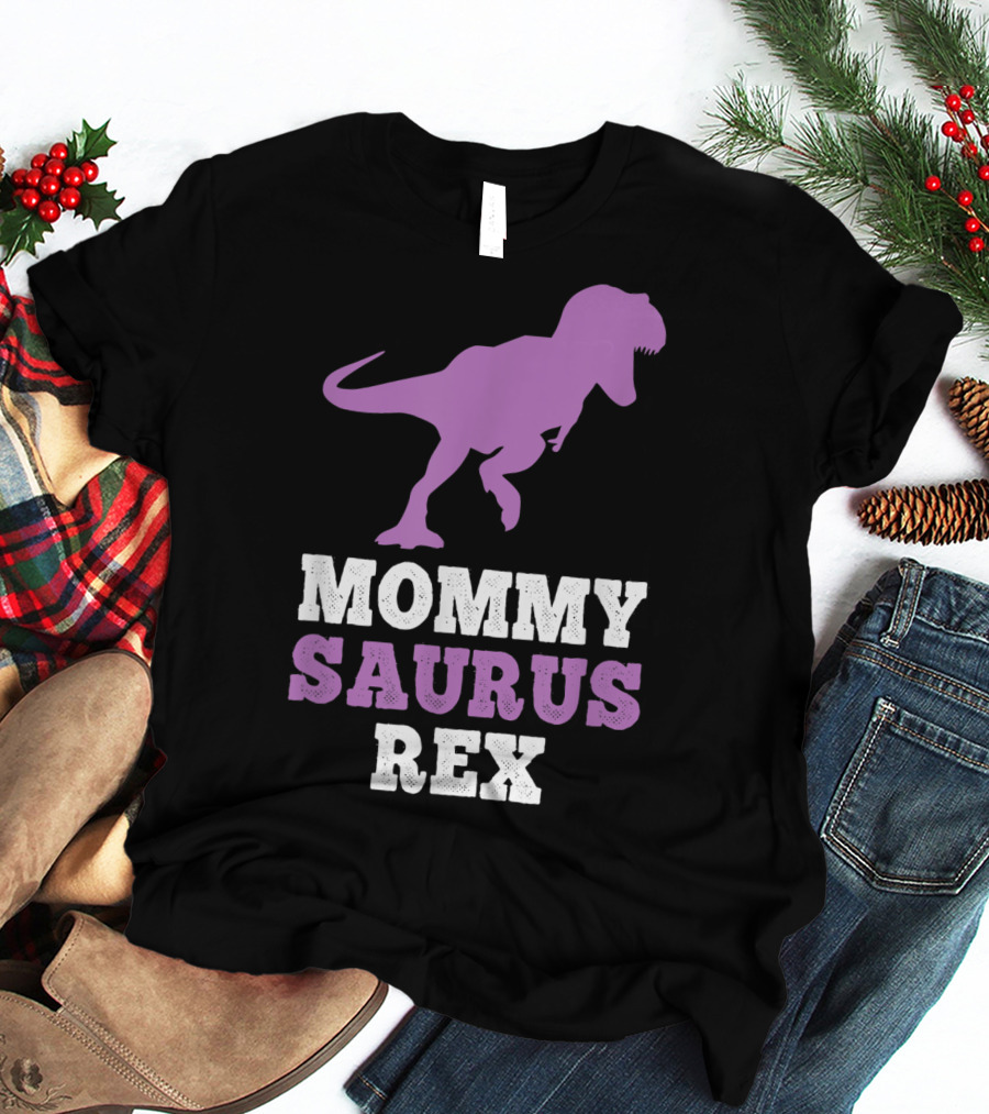Mommysaurus Rex Purple Dinosaur Mother's Day Humor T-Shirt