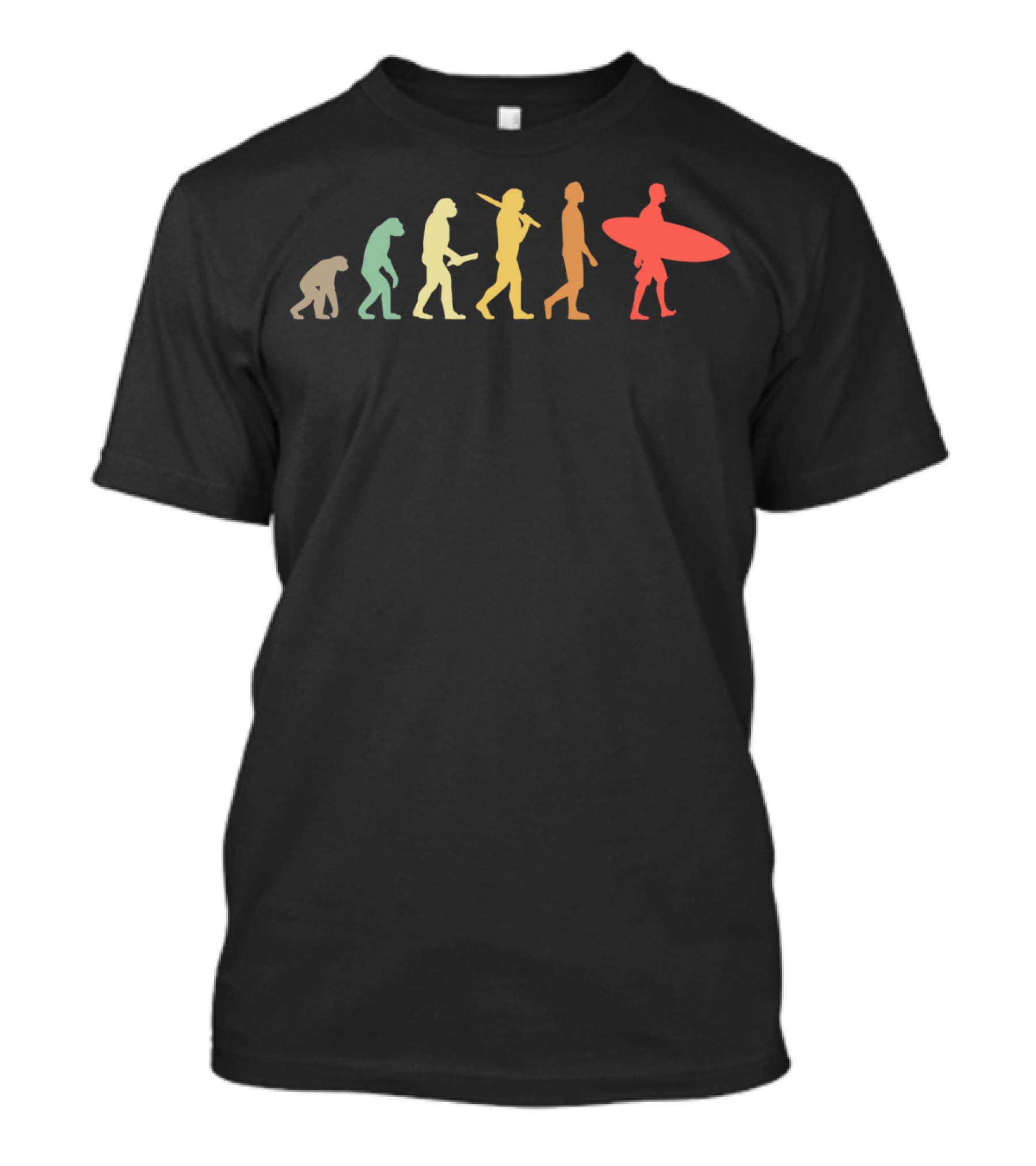 Retro Surfing Evolution For Surfers Iconic Evolution Sequence T-Shirt