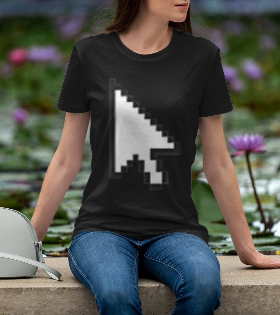 Pixelated White Arrow Cursor T-Shirt