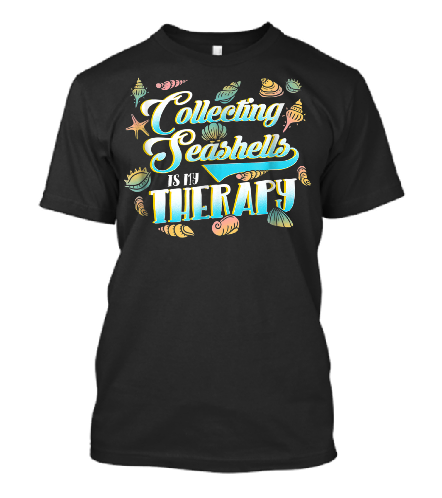 Collecting Seashells Is My Therapy Vintage Sea Shells T-Shirt