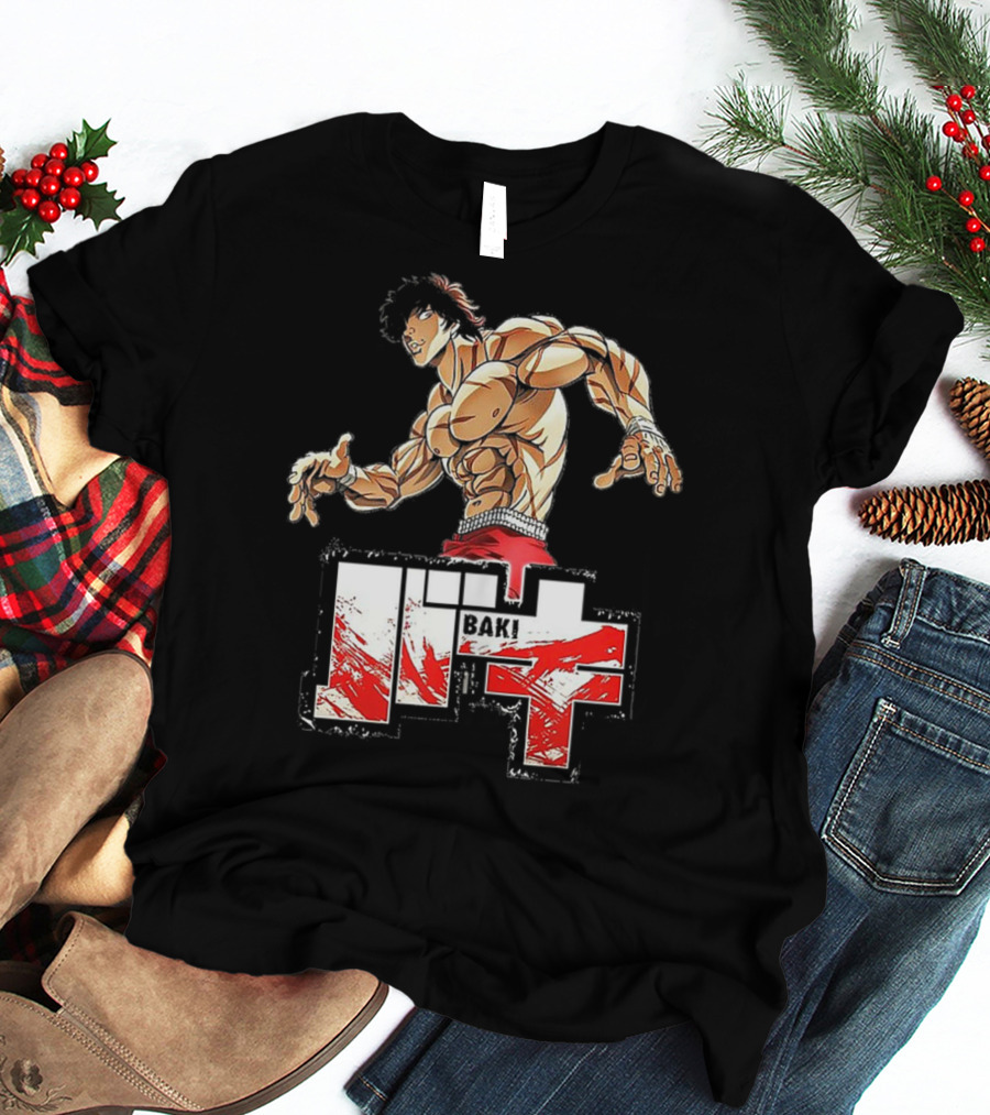 Baki Otaku Muscle Fighter Anime Character T-Shirt