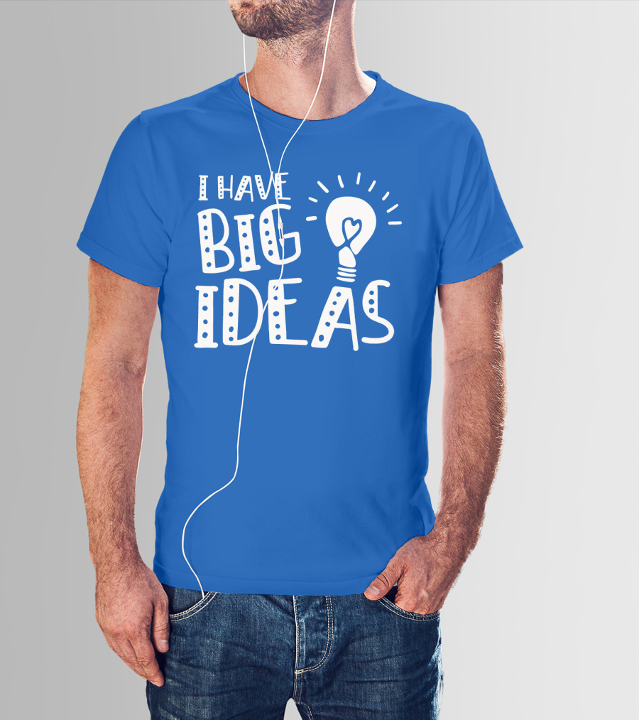 I HAVE BIG IDEAS Light Bulb Heart T-Shirt