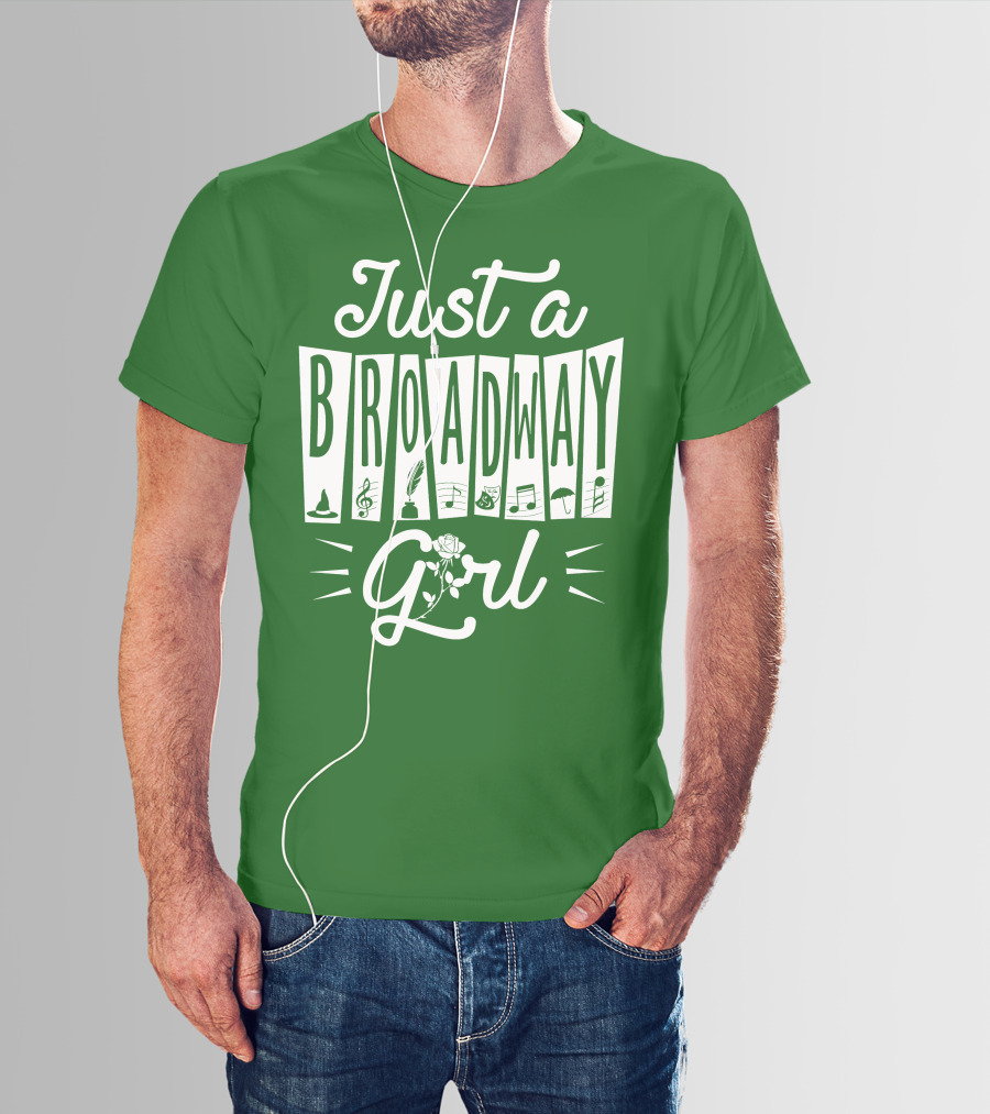 Just A Broadway Girl Wizard Music Rose Notes T-Shirt