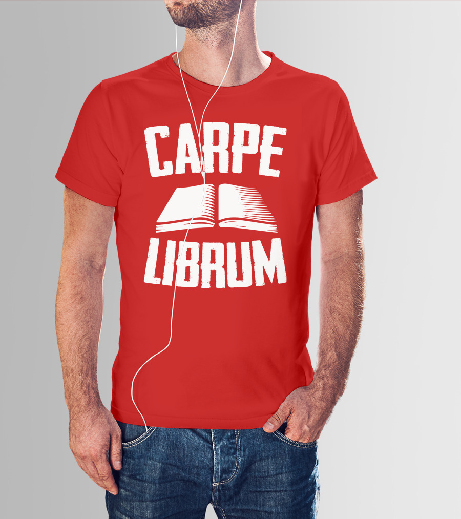 Carpe Librum Open Book Typography T-Shirt