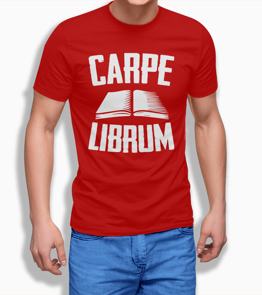 Carpe Librum Open Book Typography T-Shirt