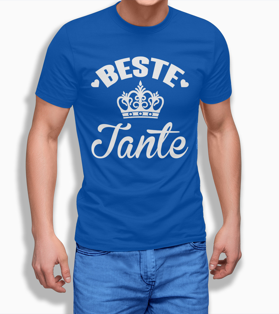 Beste Tante Krone Herz Symbole T-Shirt