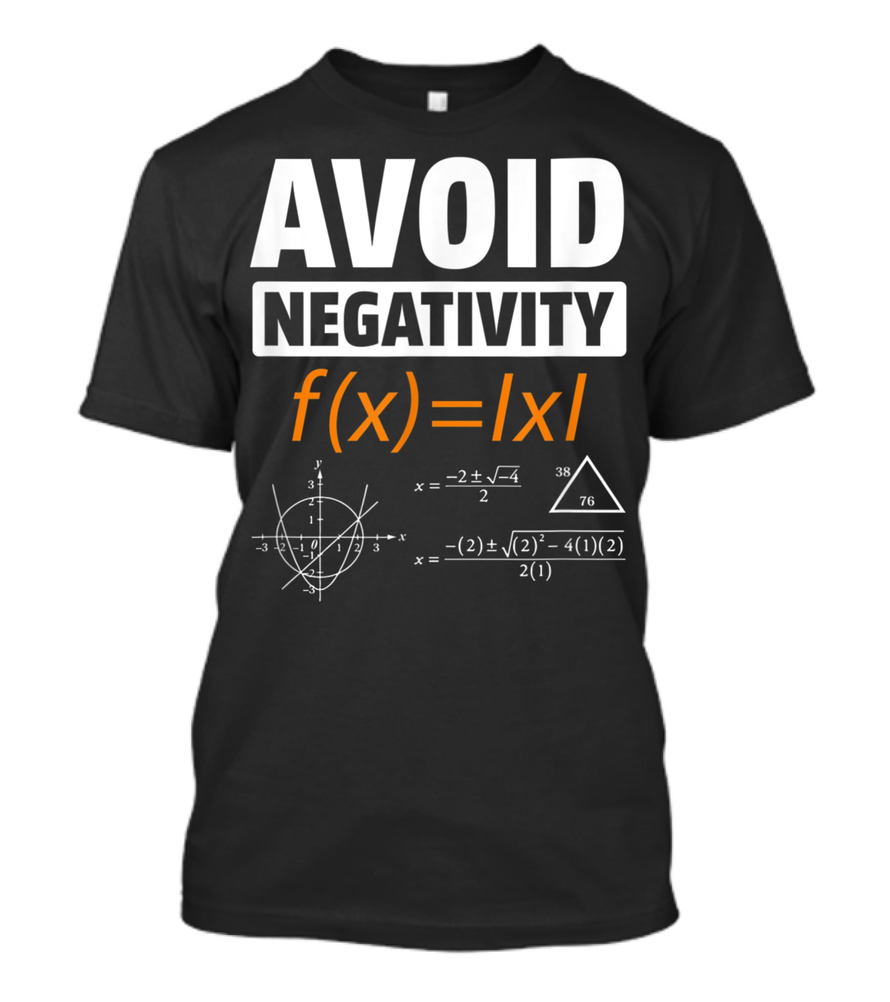 AVOID NEGATIVITY Math Equation F(x)= T-Shirt