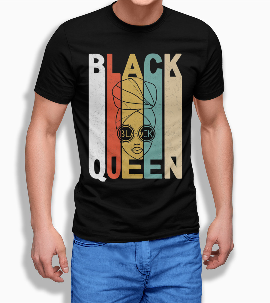 BLACK QUEEN Afro Headwrap Sunglasses T-Shirt