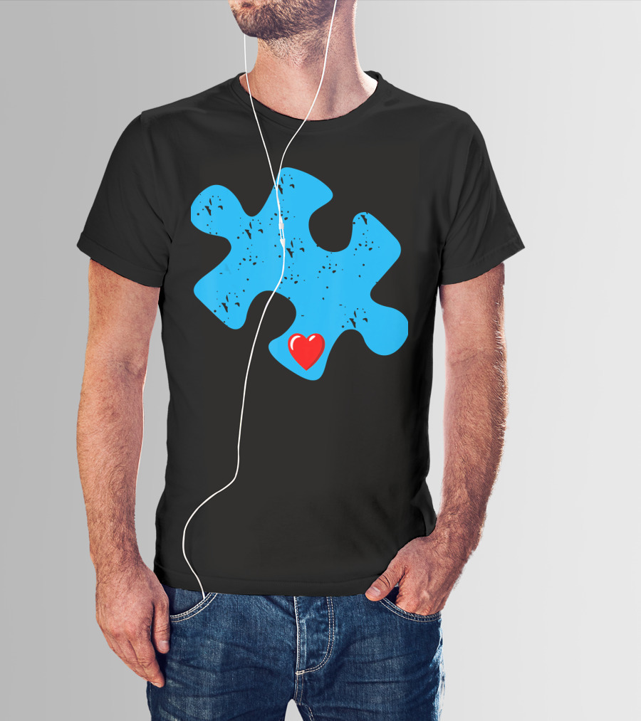 Cute Colorful Autism Love Puzzle Piece T-Shirt