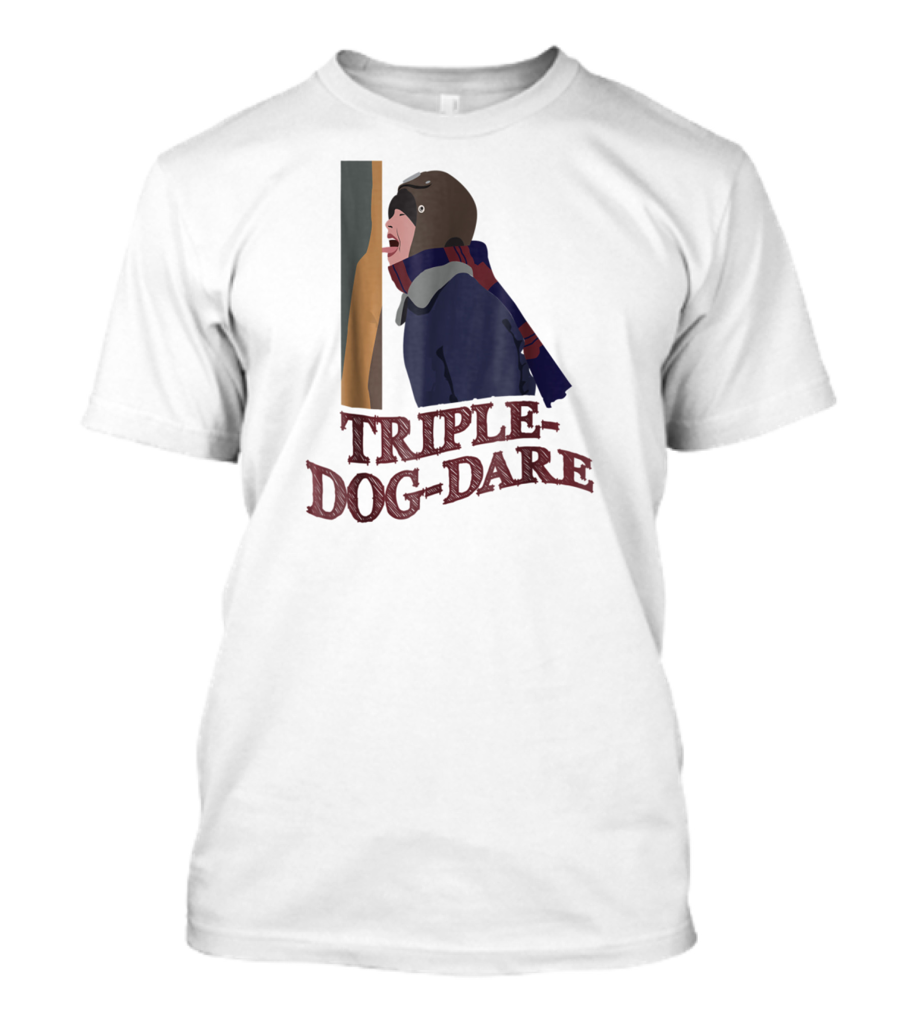 A Christmas Story Triple Dog Dare Ice Pole Challenge Scene T-Shirt