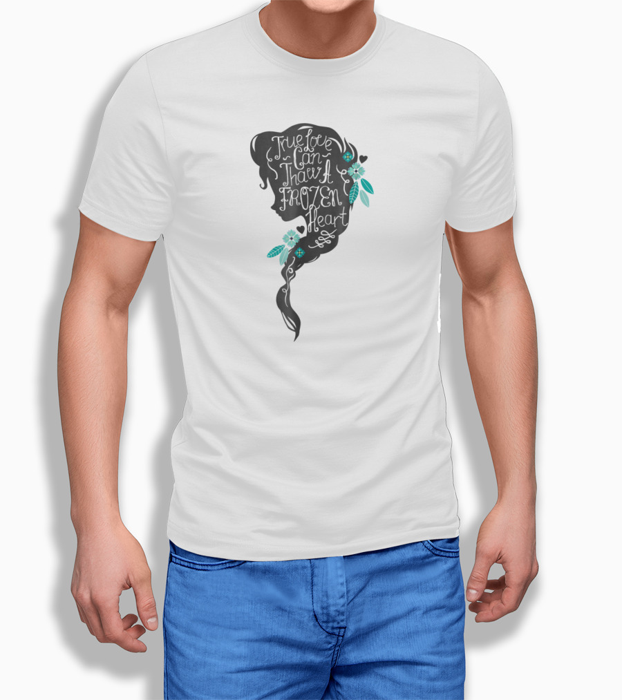 Disney Frozen Elsa True Love Can Thaw A Frozen Heart Profile T-Shirt