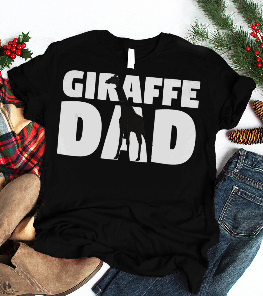 Giraffe Dad Giraffe Zoo Animal Lover T-Shirt