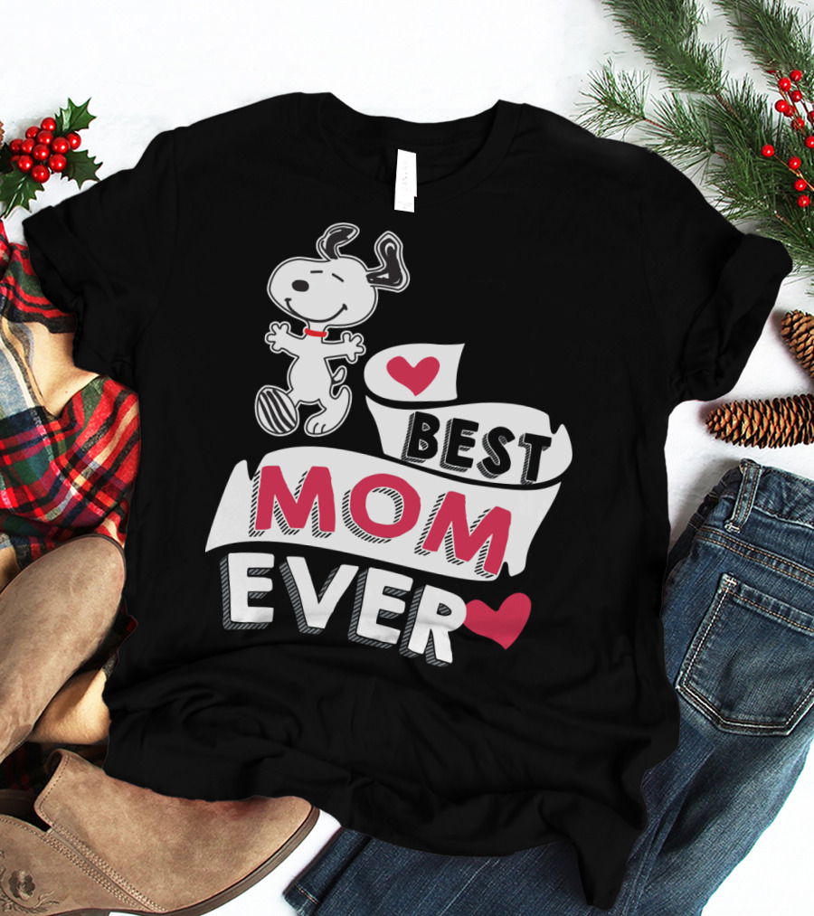 Best Mom Ever Snoopy Mother's Day Peanuts Movie T-Shirt