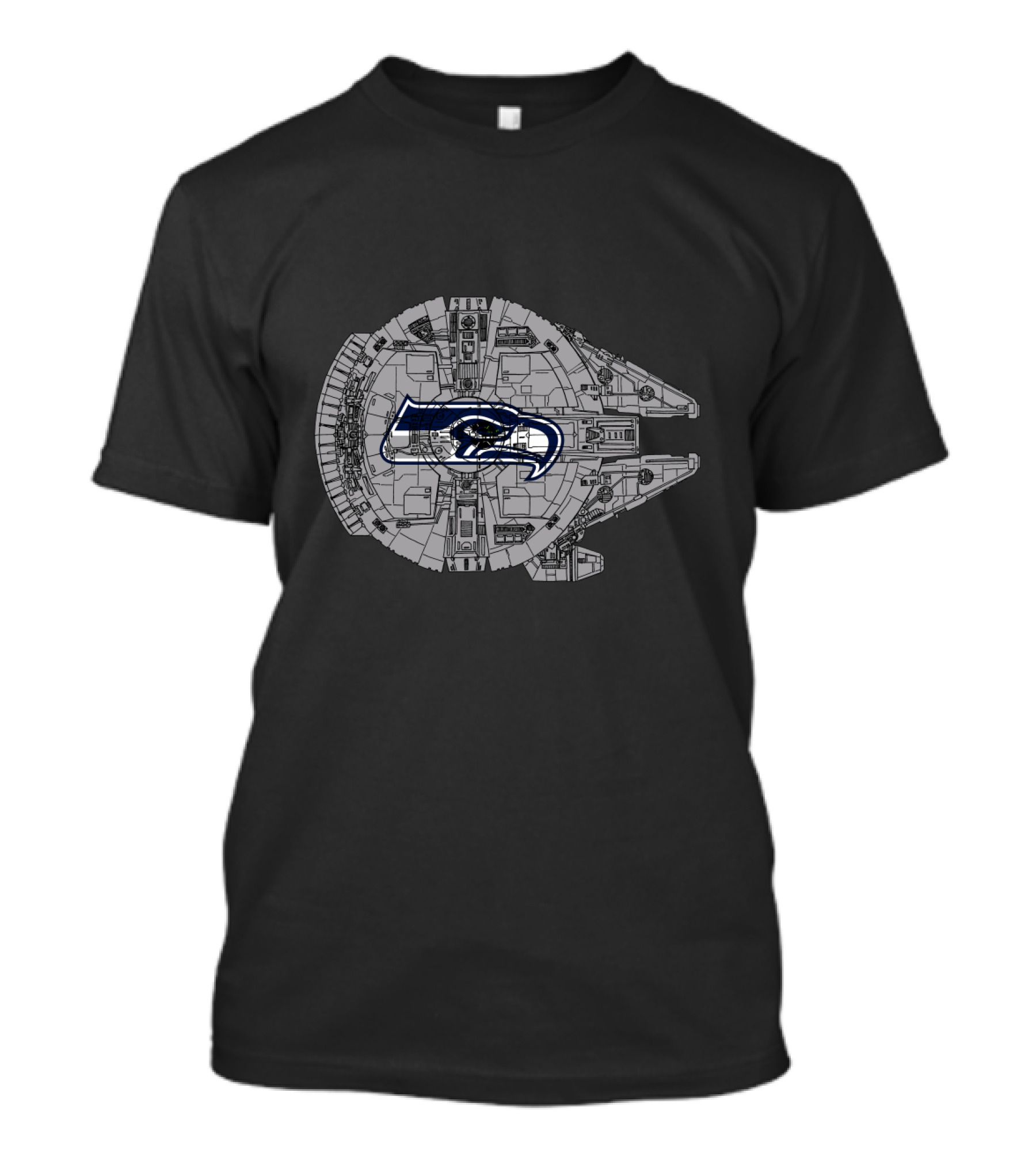 Seattle Seahawks Millennium Falcon Star Wars Mashup T-Shirt
