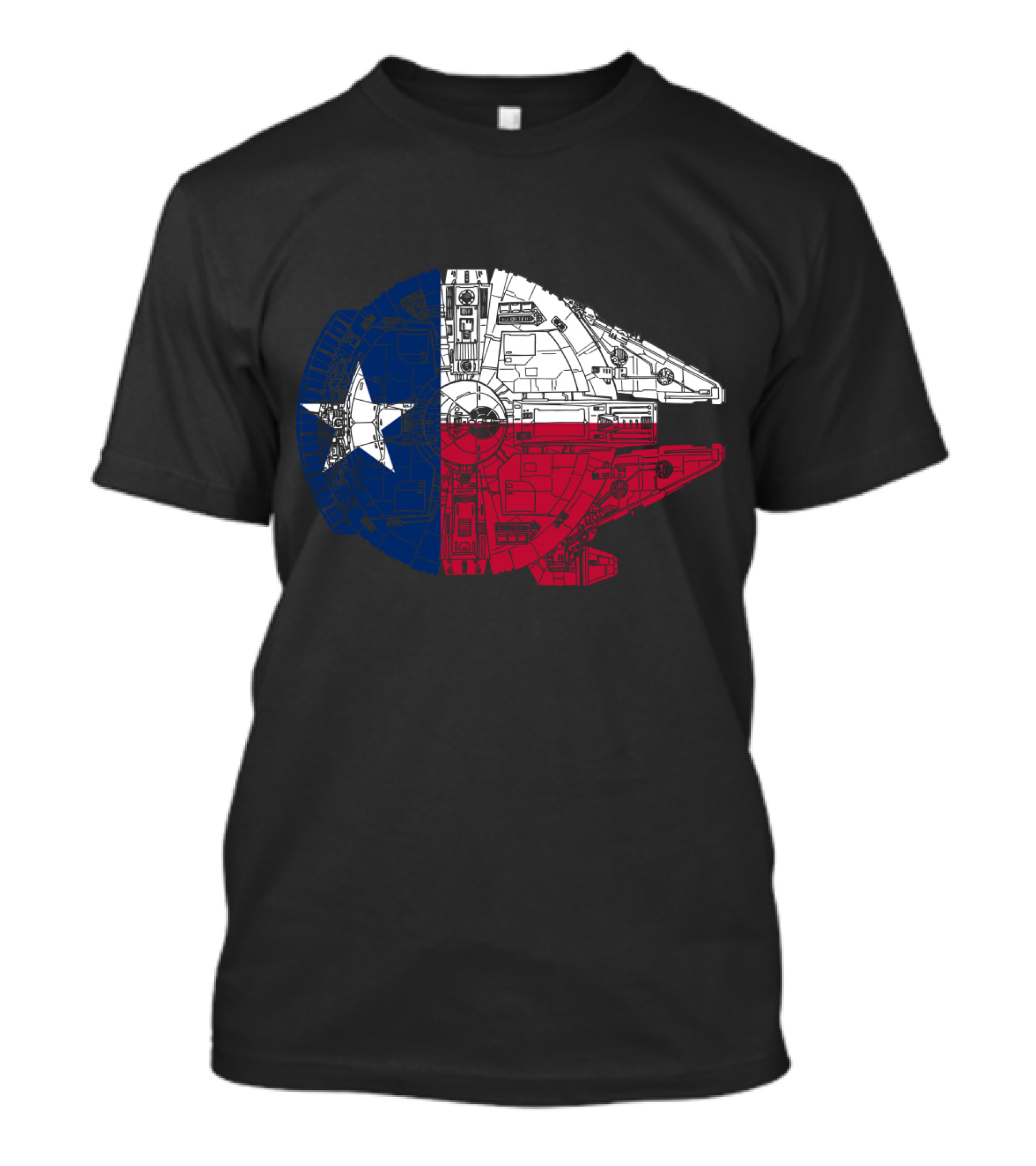 Texas Flag Millennium Falcon Fusion T-Shirt