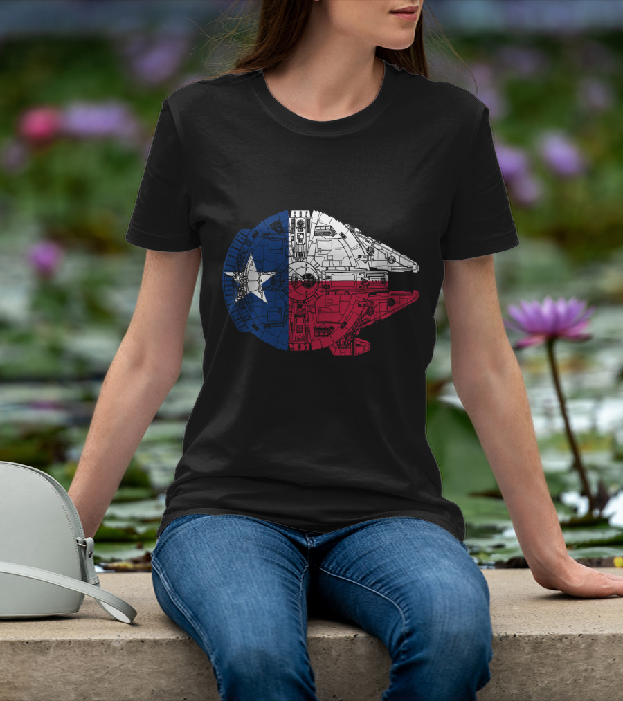 Texas Flag Millennium Falcon Fusion T-Shirt