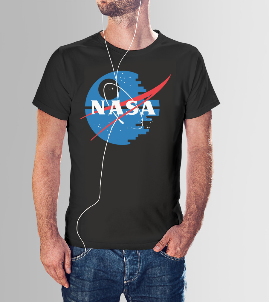 NASA Death Moon Star Wars Combination T-Shirt