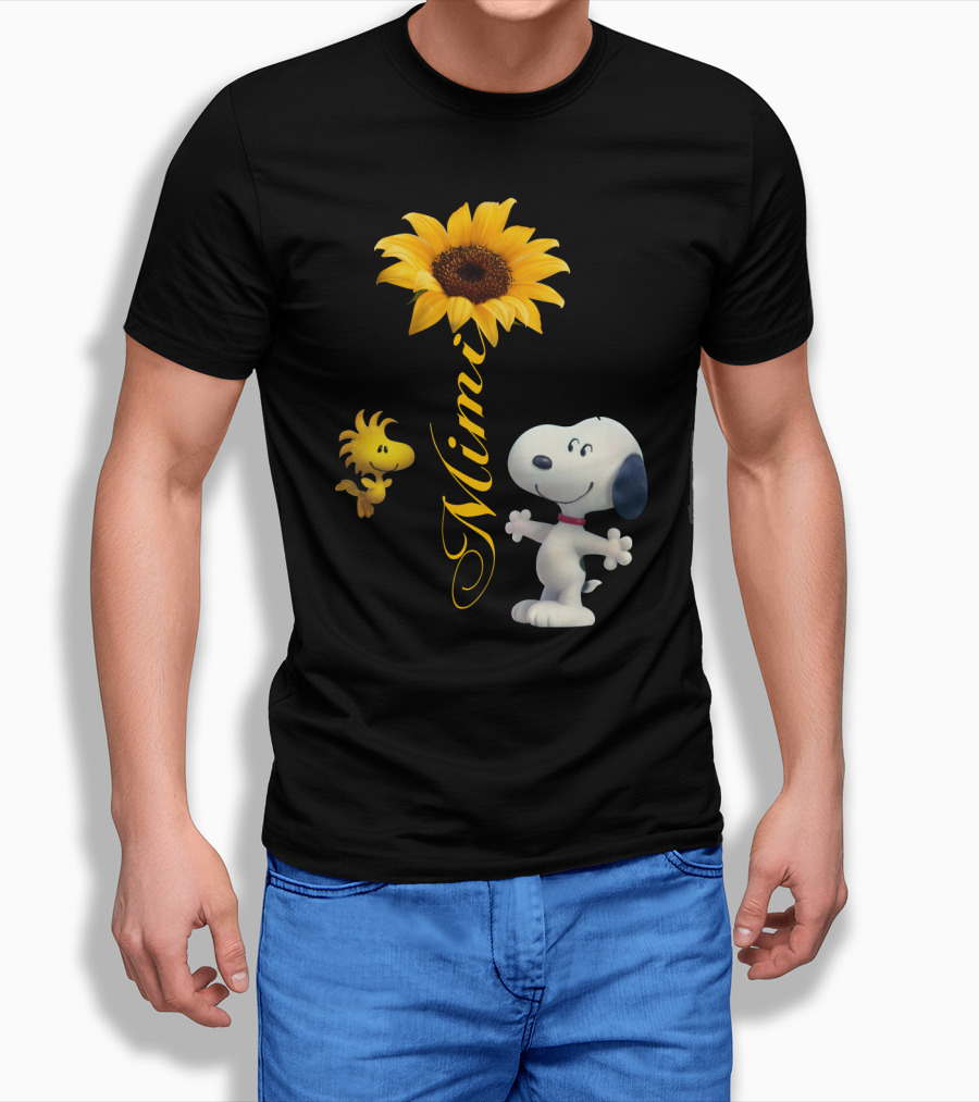 Mimi Peanuts Snoopy Woodstock Sunflower T-Shirt