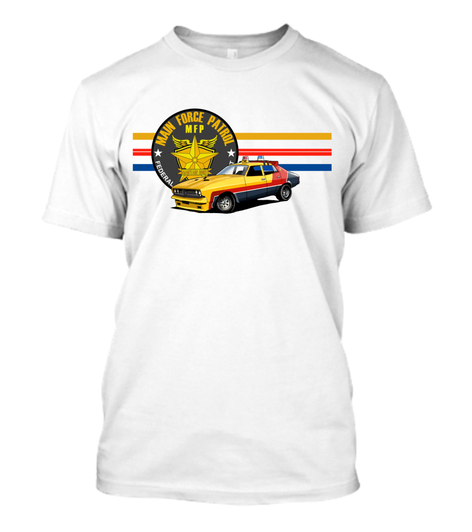Mad Max Main Force Patrol MFP Federal Ford Falcon Interceptor T-Shirt
