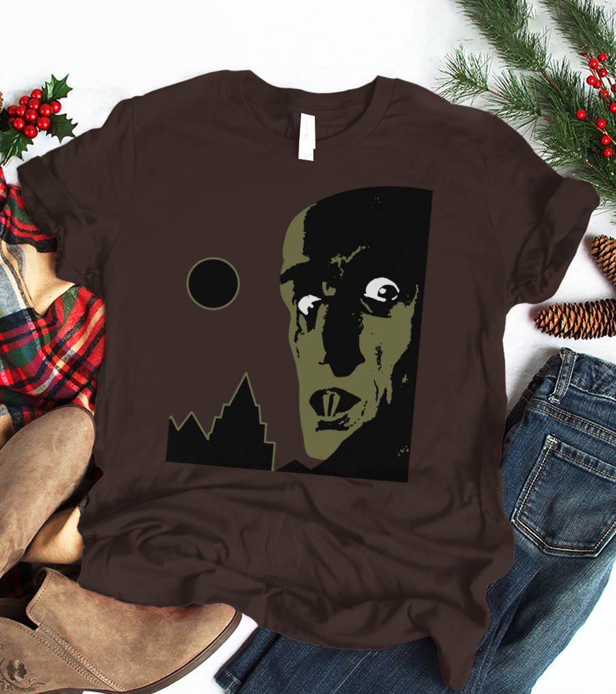 Nosferatu The Vampyre 1979 Iconic Horror Vampire Portrait With Castle And Moon T-Shirt