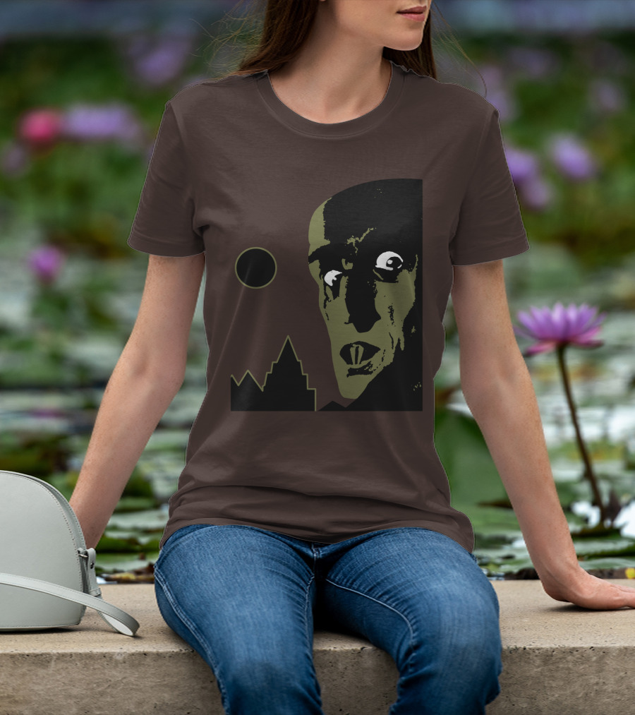 Nosferatu The Vampyre 1979 Iconic Horror Vampire Portrait With Castle And Moon T-Shirt