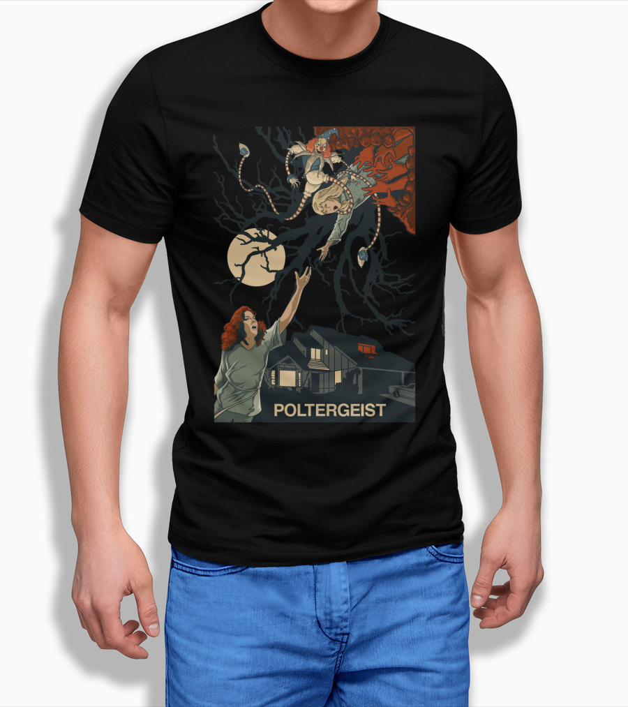 Poltergeist II The Other Side 1986 Moonlit Horror Escape T-Shirt
