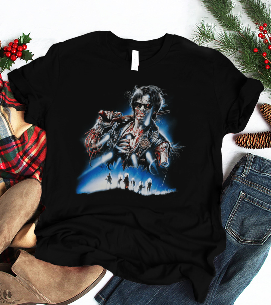 Near Dark Vampire Art With Guitarist And Silhouette Group T-Shirt