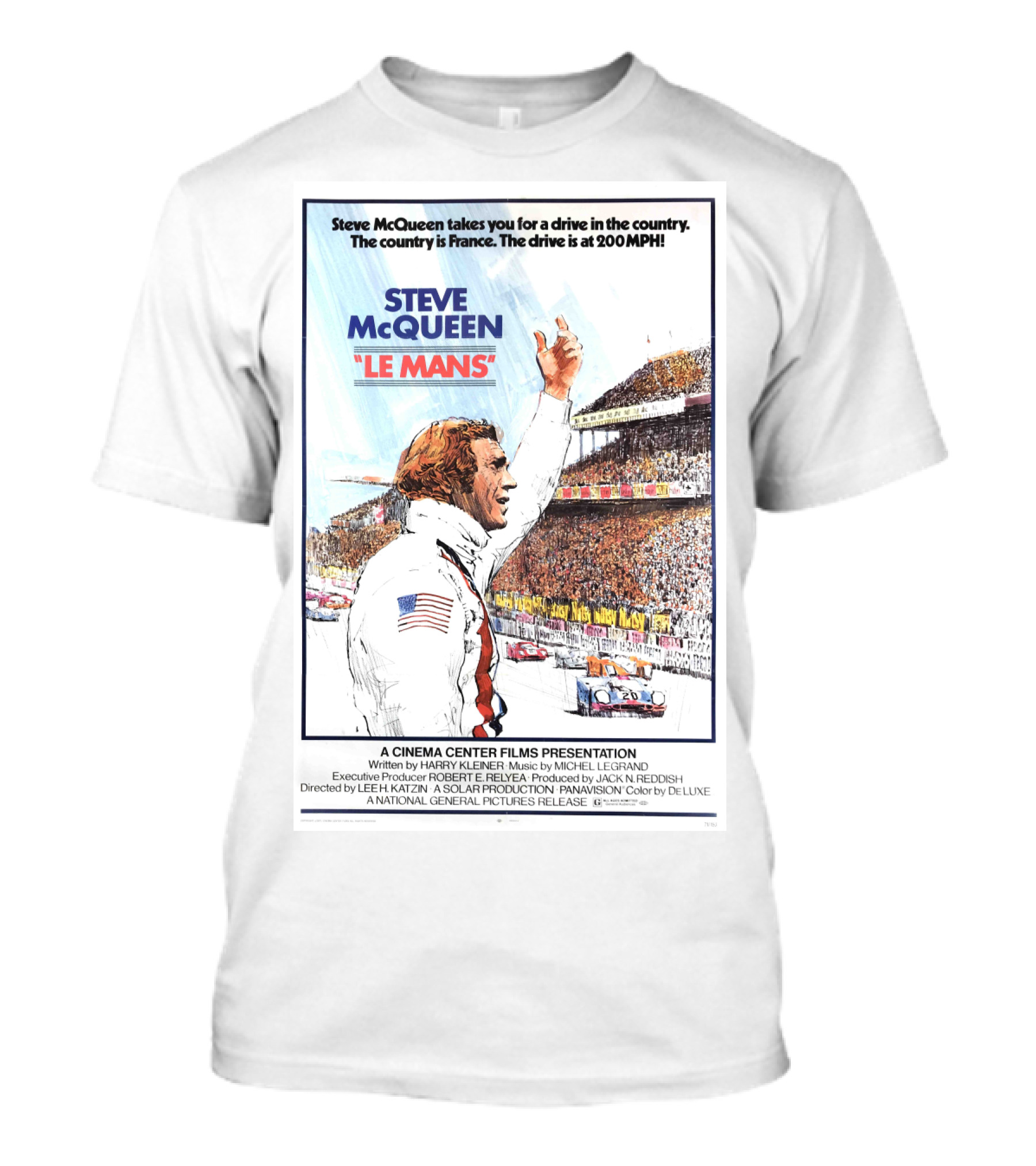 Steve McQueen Le Mans 1971 Racing Champion At 200 MPH T-Shirt