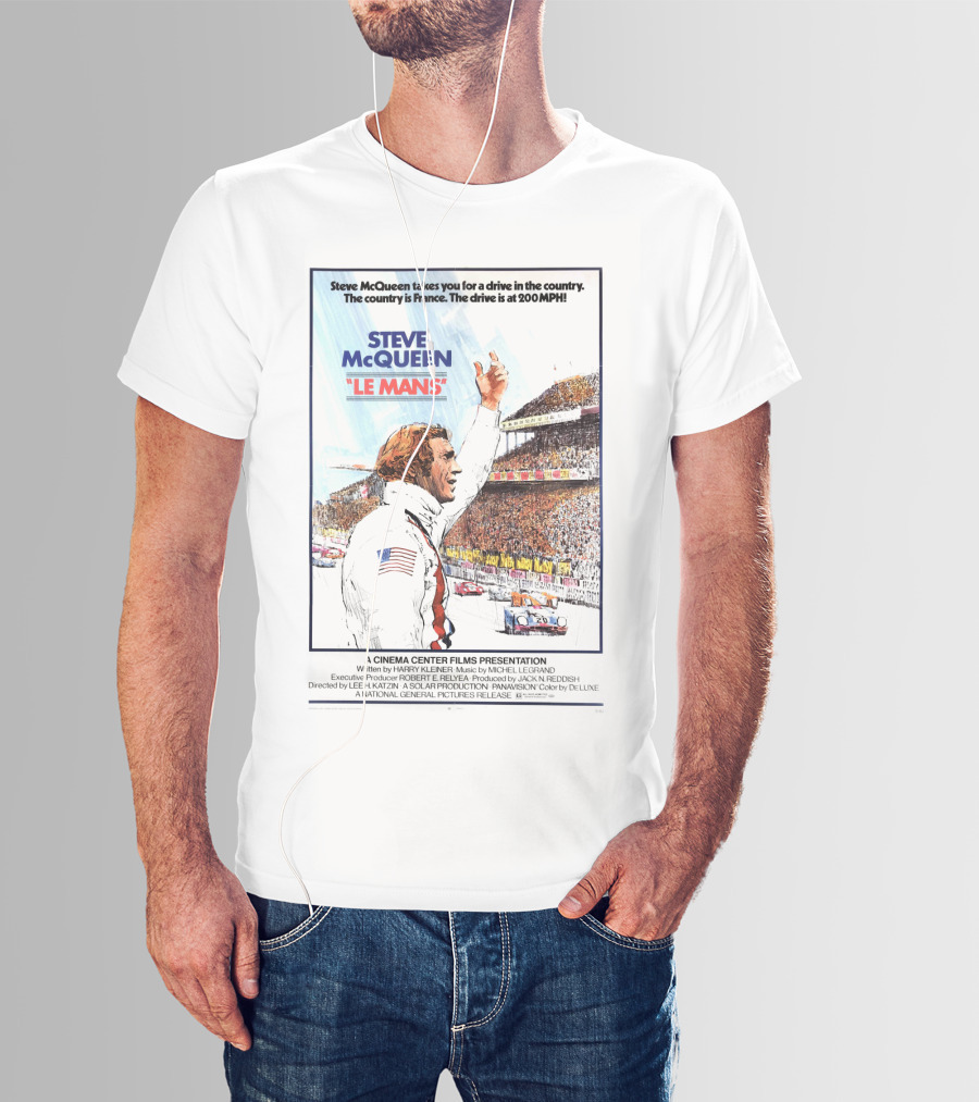 Steve McQueen Le Mans 1971 Racing Champion At 200 MPH T-Shirt