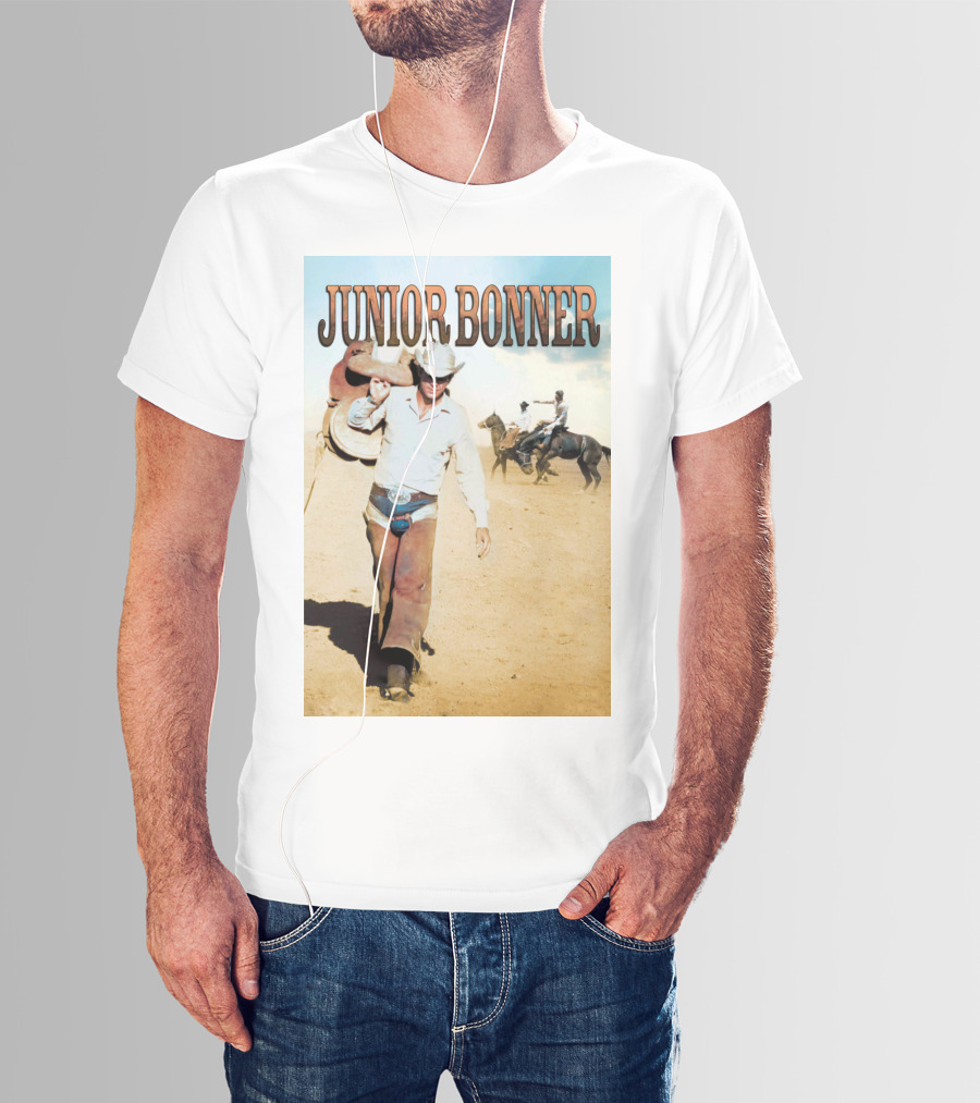 Junior Bonner 1972 Steve McQueen Rodeo Cowboy Scene T-Shirt