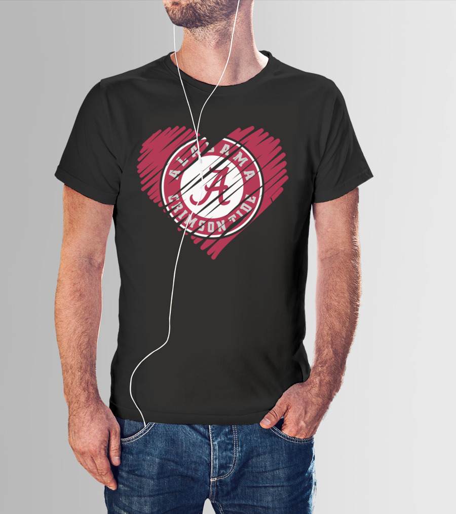 Alabama Crimson Tide Heart You Are My Love T-Shirt