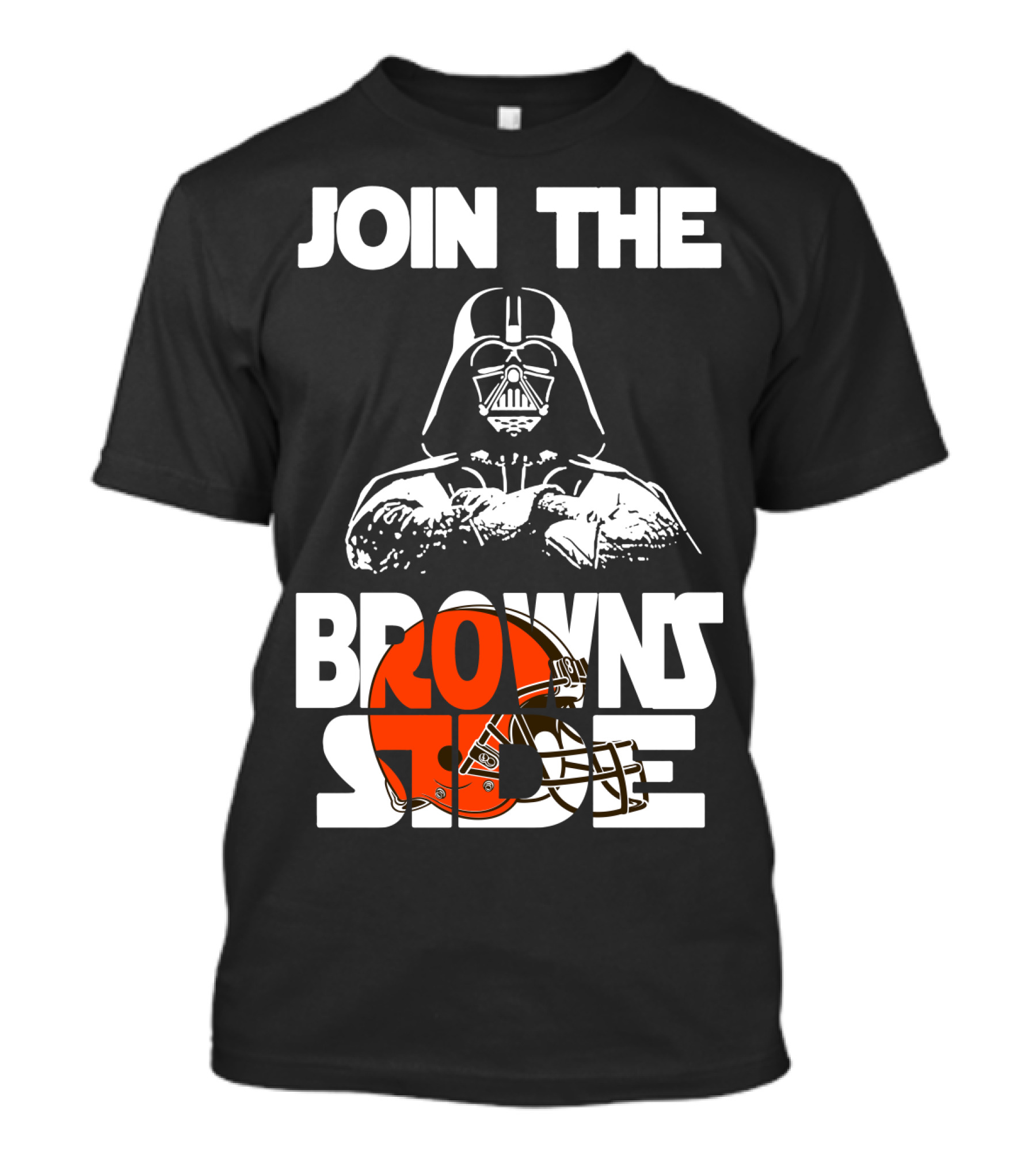 Join The Browns Side Cleveland Browns Darth Vader Helmet T-Shirt