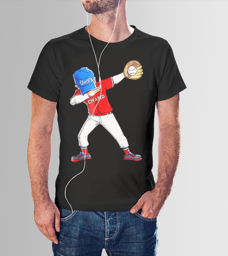 Champ Dabbing Baseball Dab Dance T-Shirt