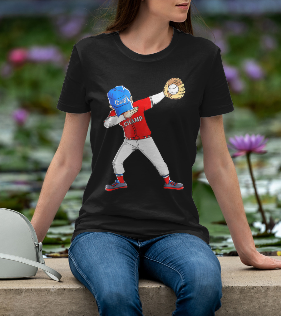 Champ Dabbing Baseball Dab Dance T-Shirt