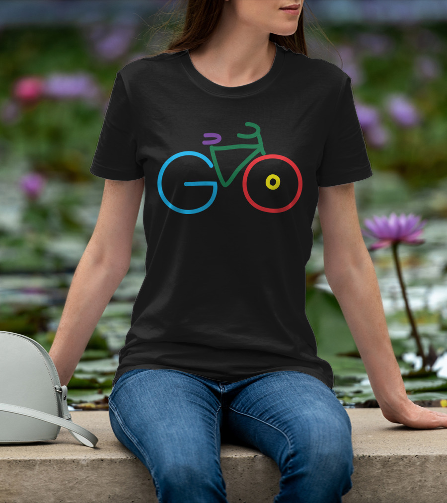 Go Green Go Healthy Go Cycling Bicycle T-Shirt